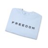 freedom crewneck sweatshirt, unisex sweatshirt, comfortable casual wear, fourth of july apparel, american flag design