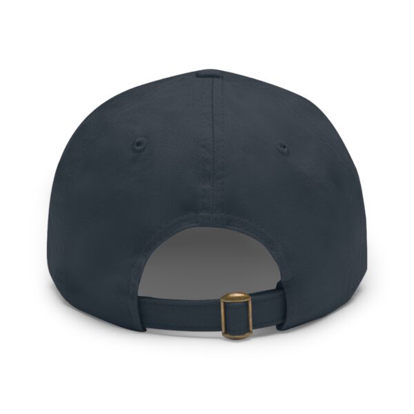 stylish dad hat with leather patch | fitness team cap, casual wear, gift for dad, outdoor hat, summer accessory