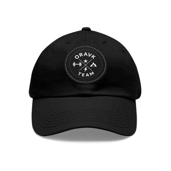 stylish dad hat with leather patch | fitness team cap, casual wear, gift for dad, outdoor hat, summer accessory