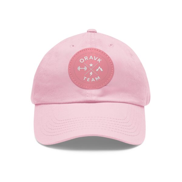 stylish dad hat with leather patch | fitness team cap, casual wear, gift for dad, outdoor hat, summer accessory