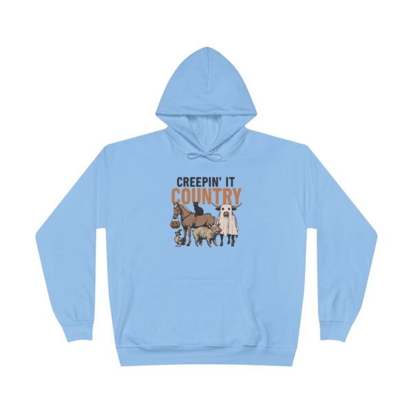 creepin' it country hoodie unisex eco friendly sweatshirt, perfect for fall festivals, animal lovers, country living, cozy outfits