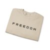 freedom crewneck sweatshirt, unisex sweatshirt, comfortable casual wear, fourth of july apparel, american flag design