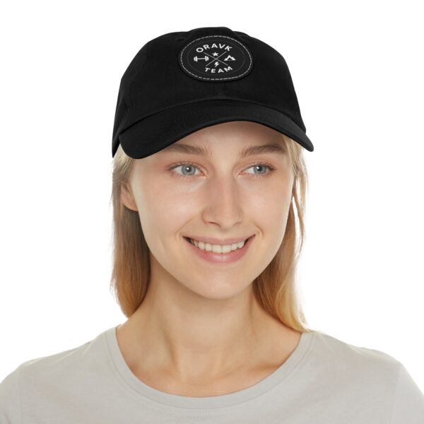 stylish dad hat with leather patch | fitness team cap, casual wear, gift for dad, outdoor hat, summer accessory