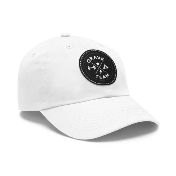 stylish dad hat with leather patch | fitness team cap, casual wear, gift for dad, outdoor hat, summer accessory