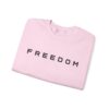 freedom crewneck sweatshirt, unisex sweatshirt, comfortable casual wear, fourth of july apparel, american flag design