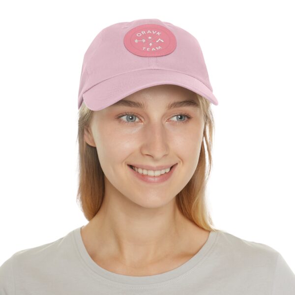 stylish dad hat with leather patch | fitness team cap, casual wear, gift for dad, outdoor hat, summer accessory