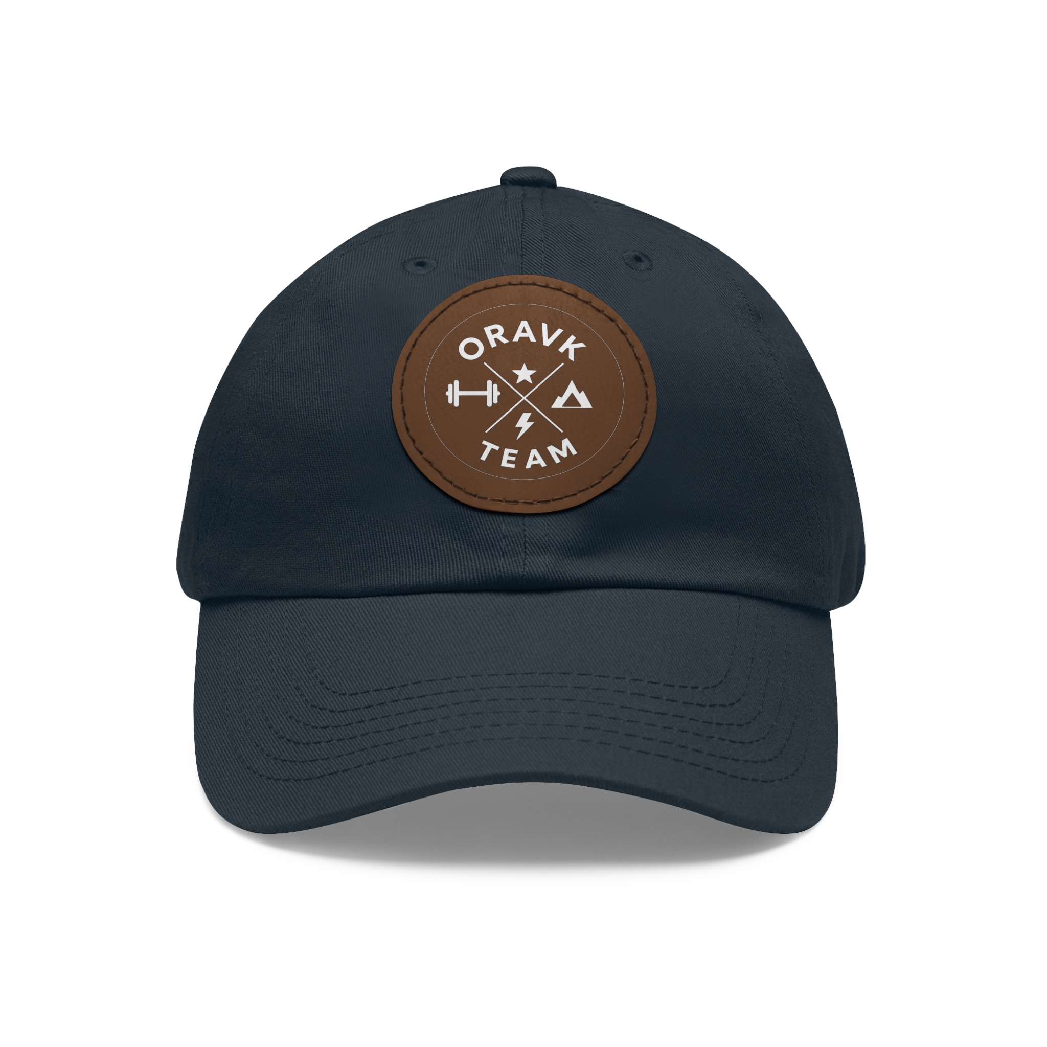 stylish dad hat with leather patch | fitness team cap, casual wear, gift for dad, outdoor hat, summer accessory