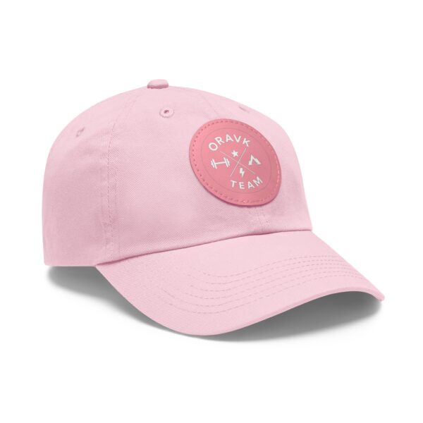 stylish dad hat with leather patch | fitness team cap, casual wear, gift for dad, outdoor hat, summer accessory