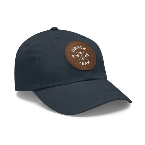 stylish dad hat with leather patch | fitness team cap, casual wear, gift for dad, outdoor hat, summer accessory