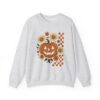 fall pumpkin sweatshirt, cozy autumn crew sweat, halloween apparel, cute sweatshirt gift, floral sweatshirt