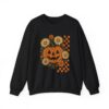 fall pumpkin sweatshirt, cozy autumn crew sweat, halloween apparel, cute sweatshirt gift, floral sweatshirt