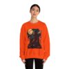 halloween themed unisex crewneck sweatshirt, cozy apparel, fall fashion, spooky season sweater, perfect for halloween parties