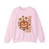 fall pumpkin sweatshirt, cozy autumn crew sweat, halloween apparel, cute sweatshirt gift, floral sweatshirt