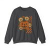 fall pumpkin sweatshirt, cozy autumn crew sweat, halloween apparel, cute sweatshirt gift, floral sweatshirt