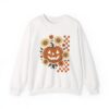 fall pumpkin sweatshirt, cozy autumn crew sweat, halloween apparel, cute sweatshirt gift, floral sweatshirt