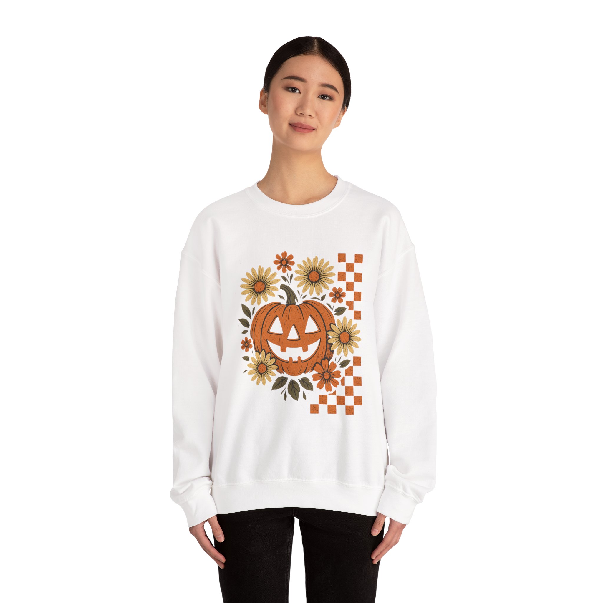 fall pumpkin sweatshirt, cozy autumn crew sweat, halloween apparel, cute sweatshirt gift, floral sweatshirt fall pumpkin sweatshirt, cozy autumn crew sweat, halloween apparel, cute sweatshirt gift, floral sweatshirt
