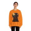 halloween themed unisex crewneck sweatshirt, cozy apparel, fall fashion, spooky season sweater, perfect for halloween parties